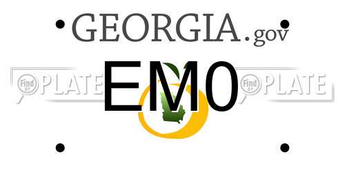 EM0 Georgia License Plate