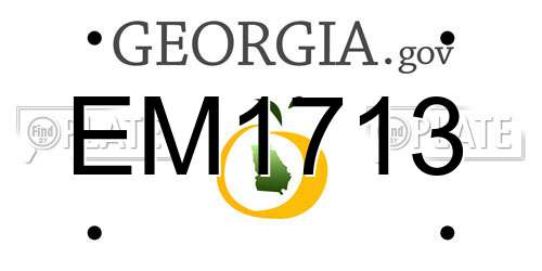 EM1713 Georgia License Plate