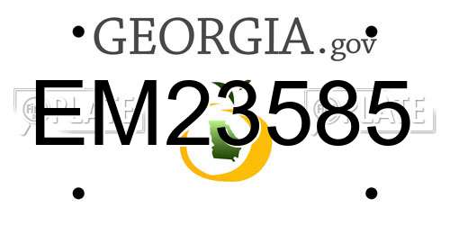 EM23585 Georgia License Plate