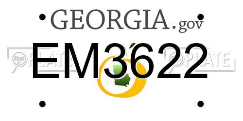 EM3622 Georgia License Plate