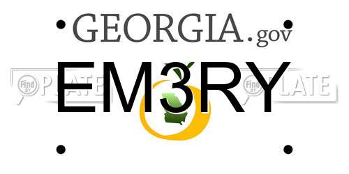 EM3RY Georgia License Plate