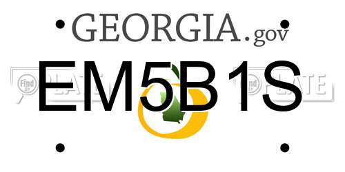 EM5B1S Georgia License Plate