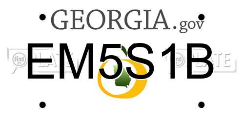 EM5S1B Georgia License Plate