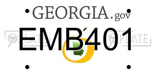 EMB401 Georgia License Plate