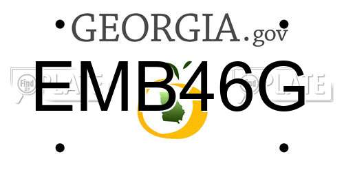 EMB46G Georgia License Plate