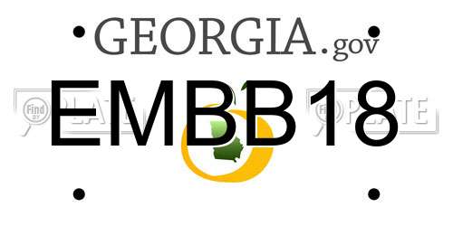 EMBB18 Georgia License Plate