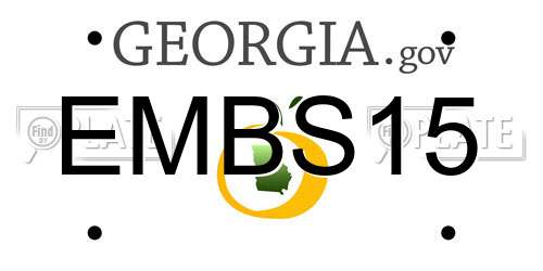 EMBS15 Georgia License Plate