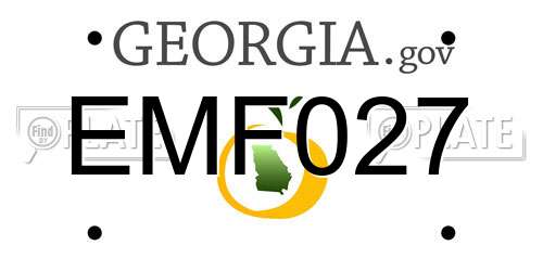 EMF027 Georgia License Plate