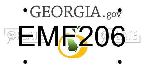 EMF206 Georgia License Plate