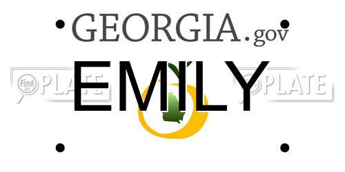 EMILY Georgia License Plate
