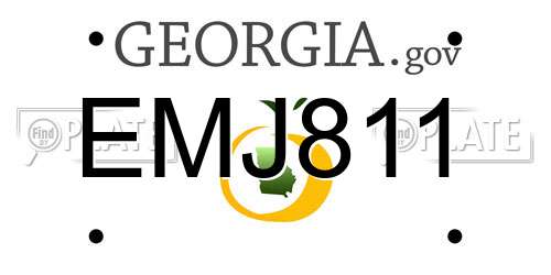 EMJ811 Georgia License Plate