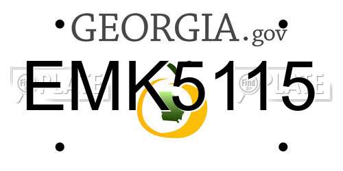 EMK5115 Georgia License Plate