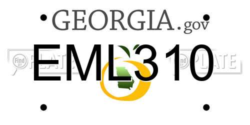 EML310 Georgia License Plate