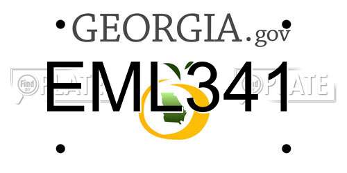 EML341 Georgia License Plate