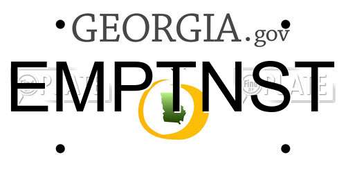 EMPTNST Georgia License Plate