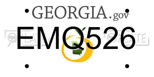 EMQ526 Georgia License Plate