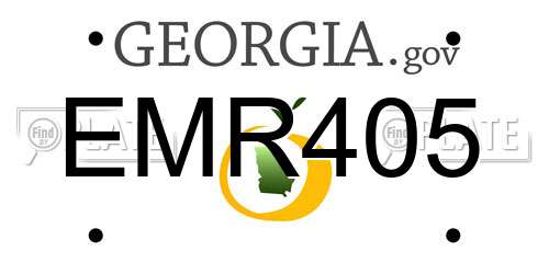 EMR405 Georgia License Plate