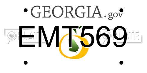 EMT569 Georgia License Plate