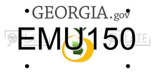 EMU150 Georgia License Plate