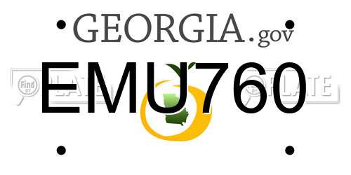 EMU760 Georgia License Plate