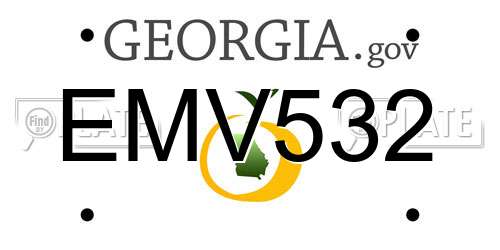 EMV532 Georgia License Plate