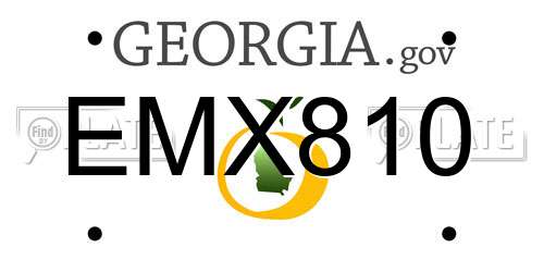 EMX810 Georgia License Plate