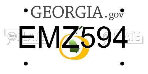 EMZ594 Georgia License Plate