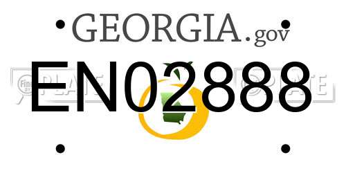 EN02888 Georgia License Plate