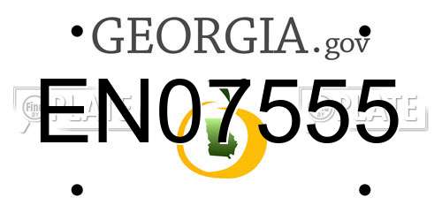 EN07555 Georgia License Plate
