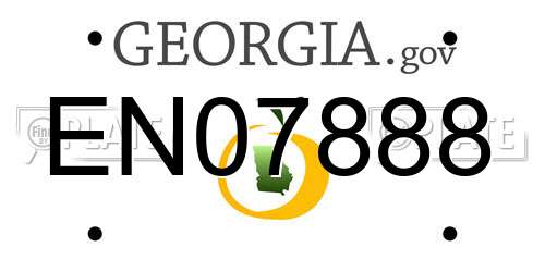 EN07888 Georgia License Plate