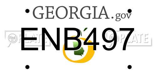 ENB497 Georgia License Plate