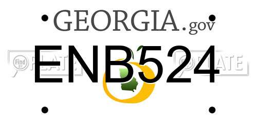 ENB524 Georgia License Plate