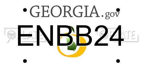 ENBB24 Georgia License Plate