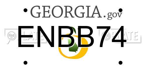 ENBB74 Georgia License Plate