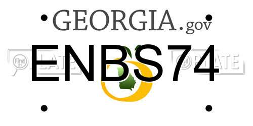 ENBS74 Georgia License Plate