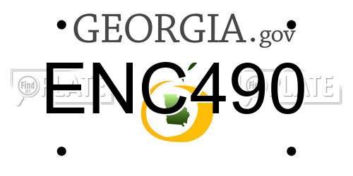 ENC490 Georgia License Plate