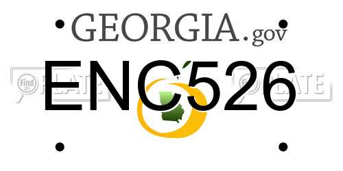 ENC526 Georgia License Plate