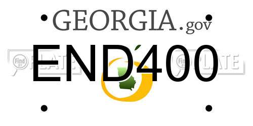 END400 Georgia License Plate