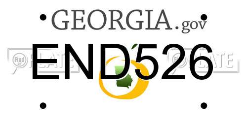 END526 Georgia License Plate