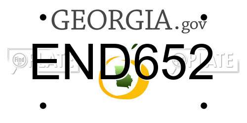 END652 Georgia License Plate