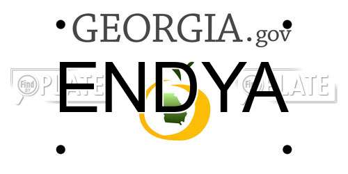 ENDYA Georgia License Plate