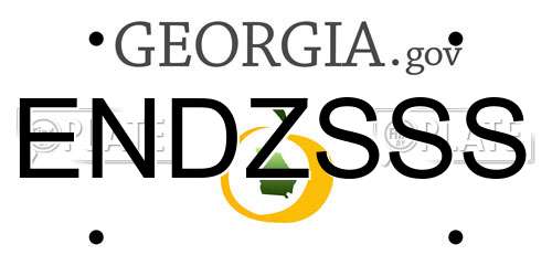 ENDZSSS Georgia License Plate