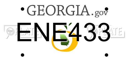 ENE433 Georgia License Plate