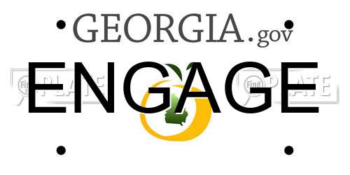 ENGAGE Georgia License Plate