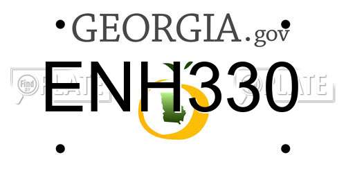 ENH330 Georgia License Plate