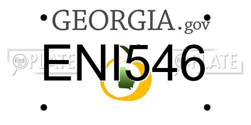 ENI546 Georgia License Plate