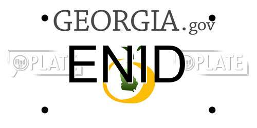 ENID Georgia License Plate