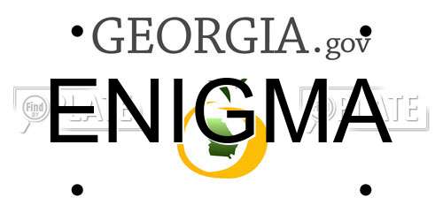 ENIGMA Georgia License Plate