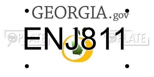 ENJ811 Georgia License Plate