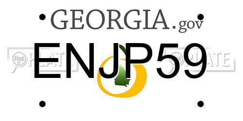ENJP59 Georgia License Plate